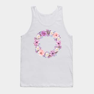 Image: Watercolor, Flower wreath Tank Top